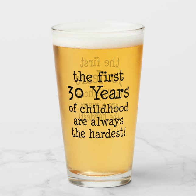 Les 30 premières années du verre d'anniversaire (Devant (rempli))