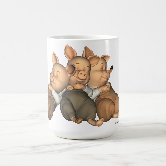 Les 3 petits porcs rêvant la tasse (Centre)