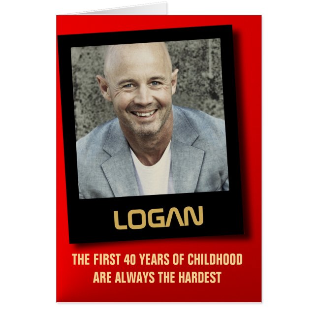 Les 40 Premières Années Sont La Carte D'Anniversai (Devant)