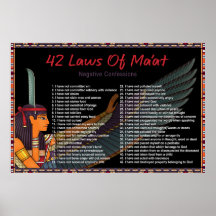 Les 42 Lois De Maat - Affiche De Confessions Négat