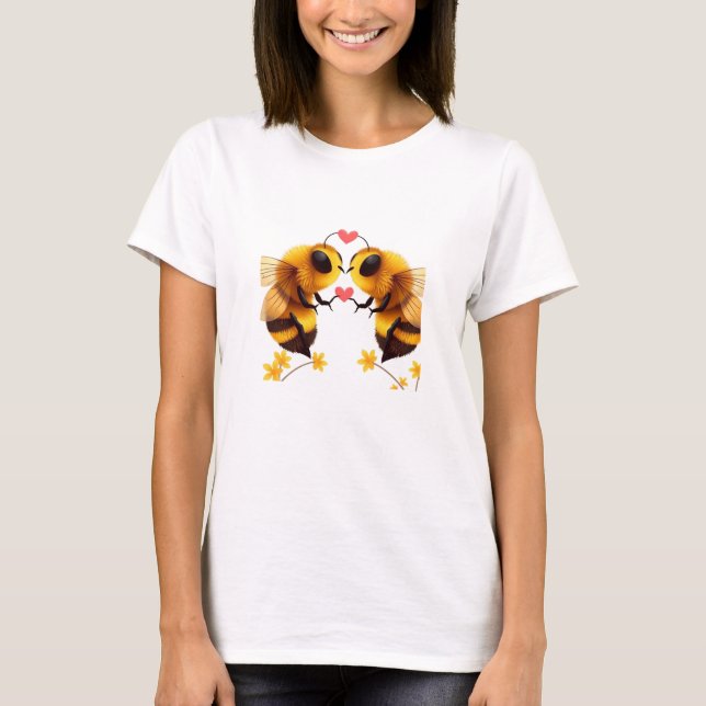 LES ABEILLES DANS L'AMOUR-FEMMES T-shirt Basic (Devant)