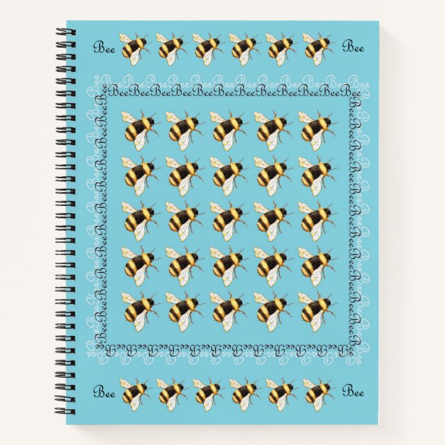 Les abeilles sur le Carnet de la spirale bleue (Devant)