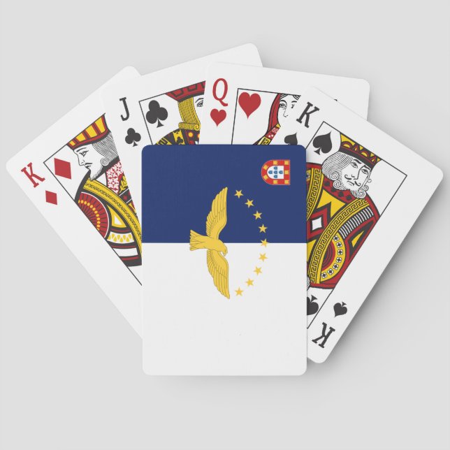 Les Açores - cartes de jeu de drapeau (dos)
