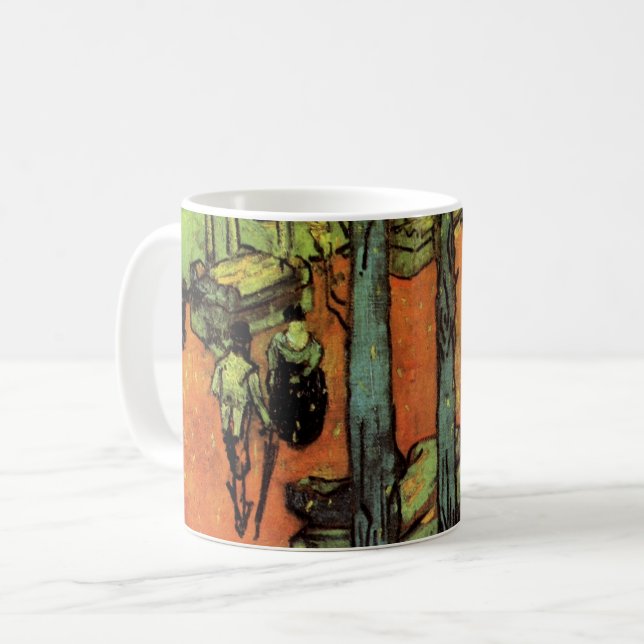 Les Alyscamps, Autumn Leaves by Vincent van Gogh Coffee Mug (Front Left)