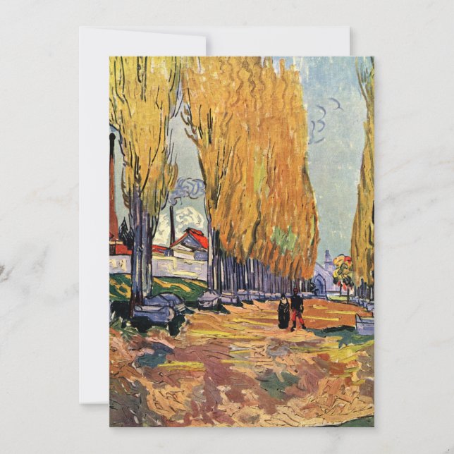 Les Alyscamps (Cemetery) by Vincent van Gogh Invitation (Front)