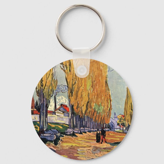 Les Alyscamps (Cemetery) by Vincent van Gogh Keychain (Front)