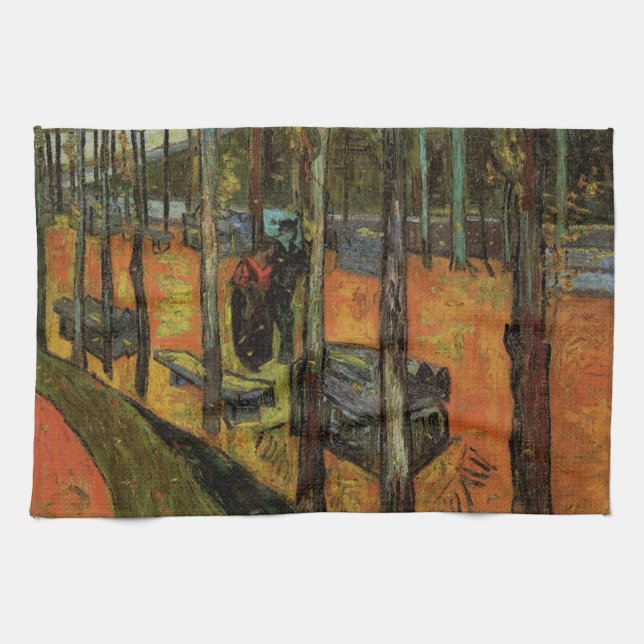 Les Alyscamps (Cemetery) by Vincent van Gogh Kitchen Towel (Horizontal)