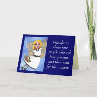 Les amis sont ces gens rares... - carte de voeux