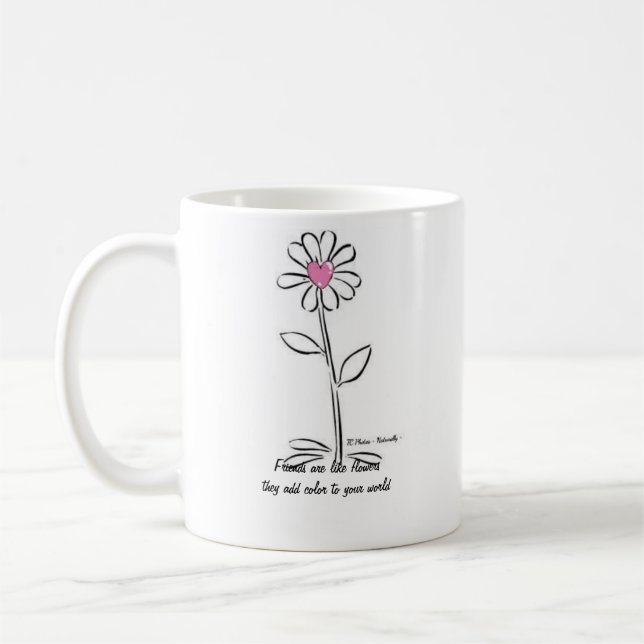 Les amis sont comme des fleurs Mug (Gauche)
