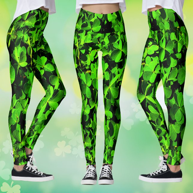 Les amours de la chance sur les Leggings de la Sai (Clovers of Luck on St. Patrick's Day Leggings)