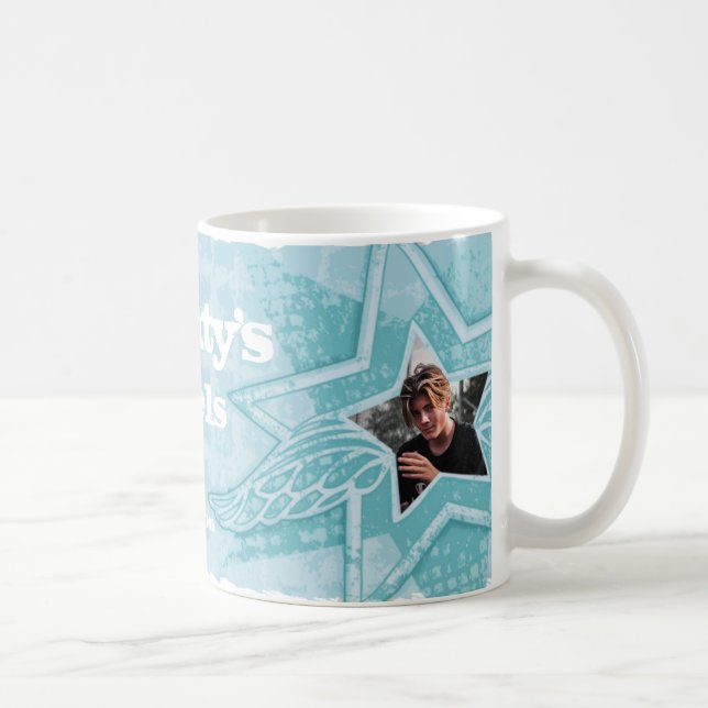 Les anges de Tante dans les étoiles mug bleu glace (Droite)