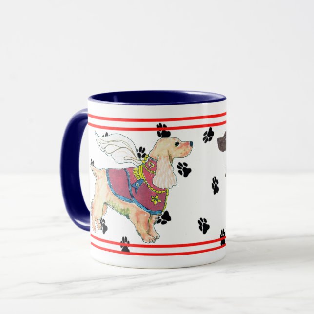 Les anges noir et tasse anglaise bronzage de (Devant gauche)