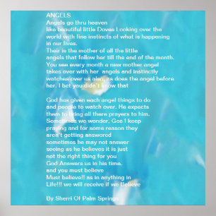 Les anges traversent le ciel Poème Poem Poster