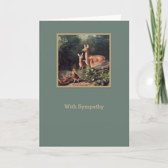 Les animaux dans les bois Carte de Sympathie perso (Devant)