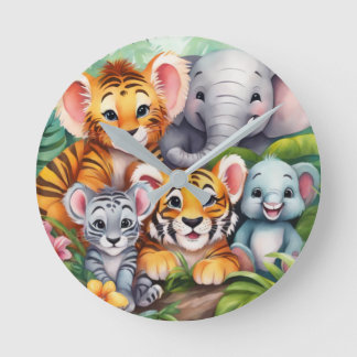 Les Animaux De La Jungle Horloge Murale Pour Les E