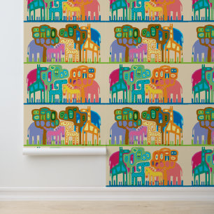 Les animaux de la jungle mignons Papier peint