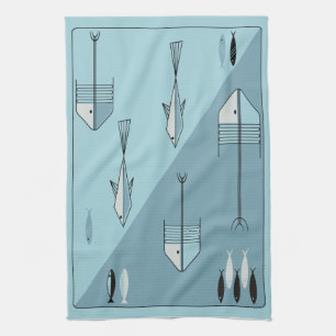 Les années 1950 FABULEUSES de serviette PÊCHENT 