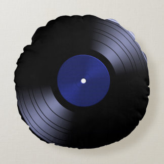 les années 70 album Vinyl Round Coussin