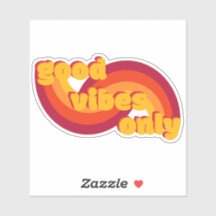 les années 70 Sticker Good Vibes Inspiré