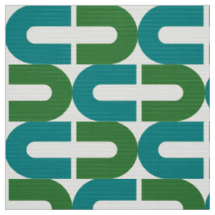 les années 70 tissu motif ovale cassé Mod et Retro