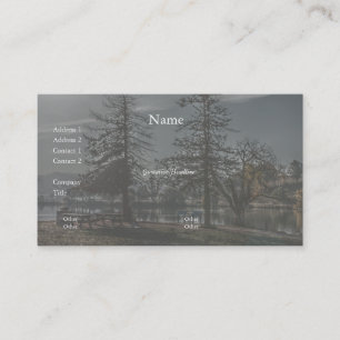 Les arbres au bord du lac Carte de visite