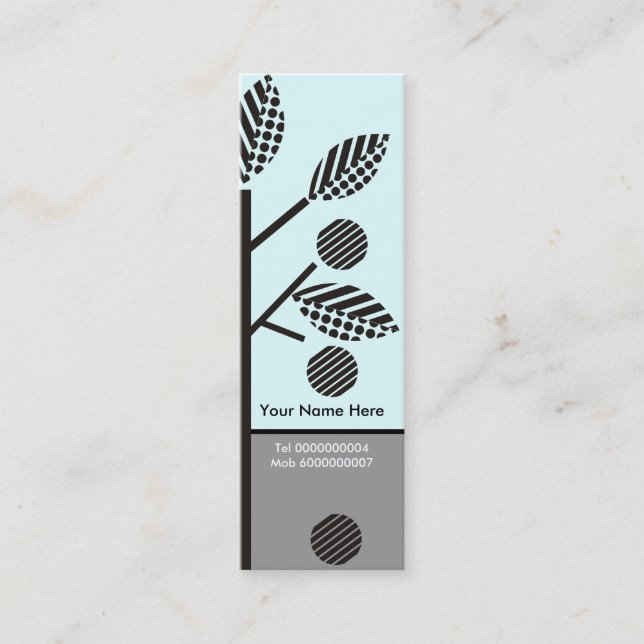 Les Arbres Et Leurs Fruits Carte de visite-Skinny (Devant)