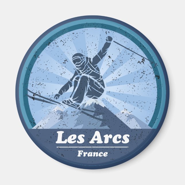 Les Arcs Station de ski - Skieur Magnet (Front)