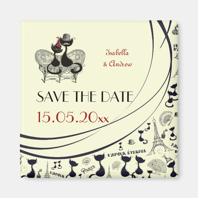 Les Aristochats Noirs - french passion Magnet (Front)