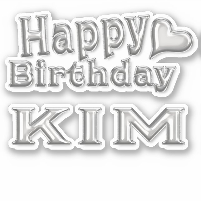 Les autocollants de Kim Happy Birthday (Devant)