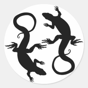 Les autocollants de lézard refroidissent de rétros