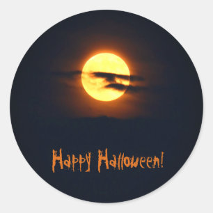 Les autocollants d'Halloween de pleine lune