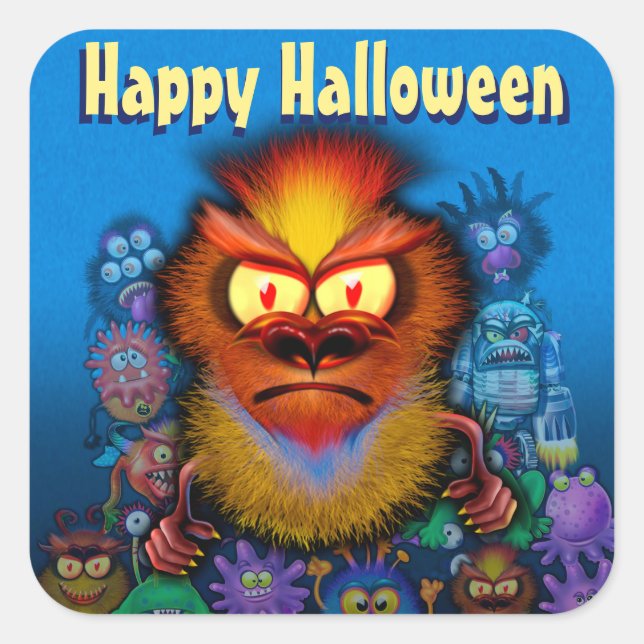 Les autocollants Halloween Trick-or-Treat. PARTI M (Devant)