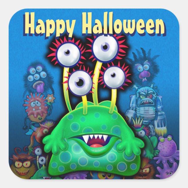 Les autocollants Halloween Trick-or-Treat. PARTI M (Devant)