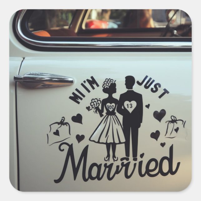 Les autocollants "Just Married" de voiture pour le (Devant)