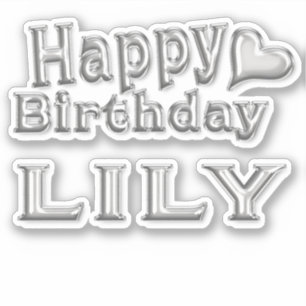 Les autocollants Lily Happy Birthday