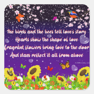 Les autocollants oiseaux et abeilles