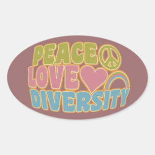 LES autocollants PEACE LOVE DIVERSITY
