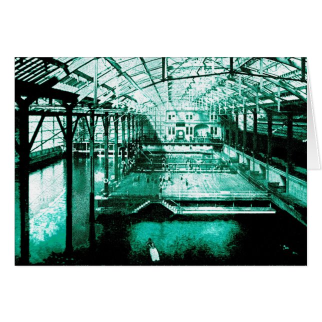 Les bains - carte (Devant horizontal)