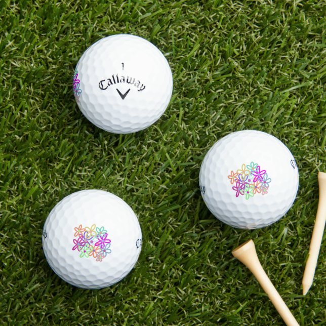 Les balles de golf florales (Herbe in situ)