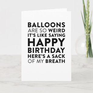 Les ballons sont carte d'anniversaire drôle