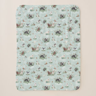 LES BARBETS DANS LE MARAIS Pet Dog Sherpa Blanket