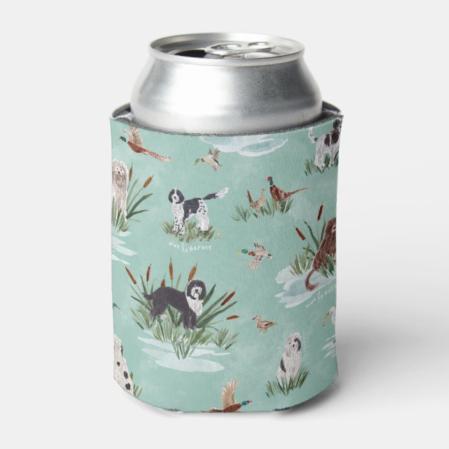 LES BARBETS Light Aqua Can Cooler (Can Front)
