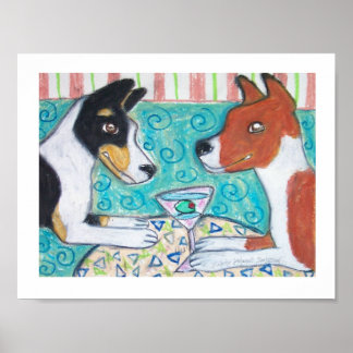 Les Basenjis Ont-Ils Des Martinis ? Poster d'art