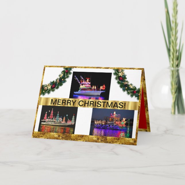 Les bateaux sur les cartes de Noël (Devant)