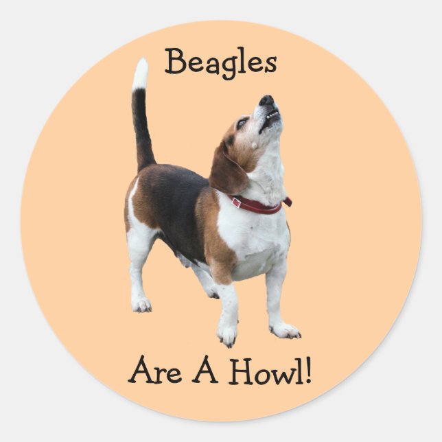 Les beagles Sont Un Sticker Drôle De Chien Howny (Devant)