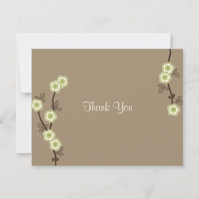 Les Beaux Fleurs Cartes de remerciements (Devant)