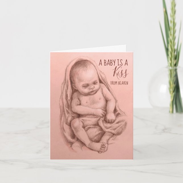 Les bébés sont un baiser de la carte de voeux du c (Devant)