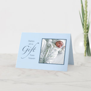 Les bébés sont un Modèle photo bleu cadeau