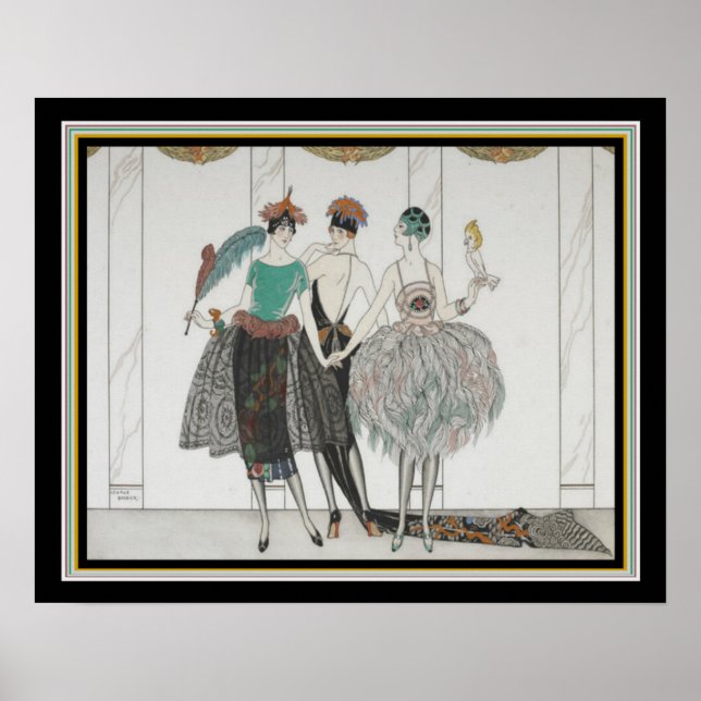 "Les Belles Sauvagettes" Art Déco 16x20 (Devant)