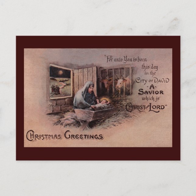 Les bénédictions de la carte postale de Noël (Devant)